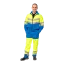 Blůza PLANO - Barva: oranžová/šedá, Velikost: L