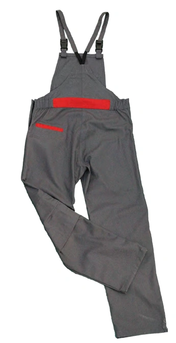 Montérky s laclem SP1001M - Barva: Šedá/červená, Velikost: 2XL