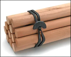 Vyvazovací gumičky s kotvičkou 80 mm (EPDM) – Černé - UV odolné